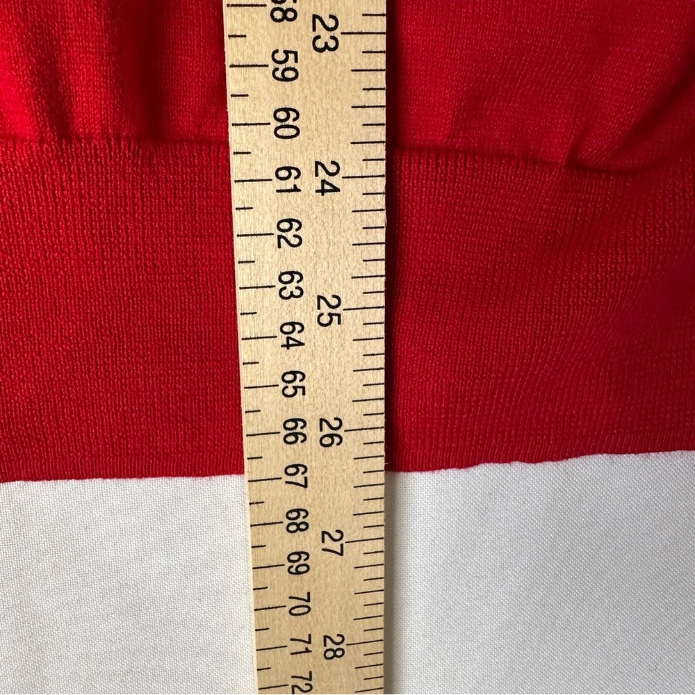 Ralph Lauren Men's, Unisex V-Neck Long Sleeves Shirt in Bold Red Size XL - Picture 8 of 8